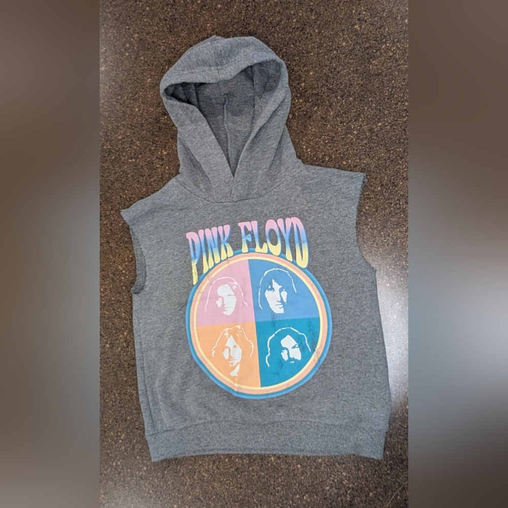 Pink Floyd Kids Gray Sleeveless Hoodie